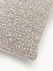 Housses de coussin en tissu bouclé Bellamie, 2 pièces, Tissu bouclé (95 % polyester, 5 % polyacrylique), En tissu bouclé grège, larg. 45 x long. 45 cm, 2 pièces