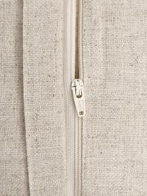 Housse de coussin rectangulaire beige Marlène, 60 % polyester, 25 % coton, 15 % lin, Beige, larg. 30 x long. 50 cm