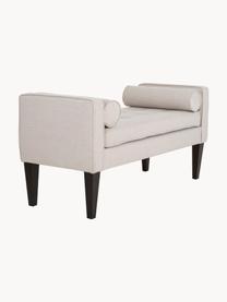 Banc bout de lit avec coussins Mia, Tissu beige, larg. 115 x haut. 61 cm