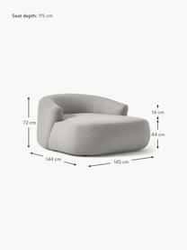 Sillón grande Sofia, Tapizado: 100% polipropileno Alta r, Estructura: madera de abeto, tablero , Patas: plástico El material util, Tejido gris, An 145 x F 144 cm