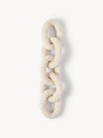 Plyšový polštář Chain Dotty, Světle béžová, Š 60 cm, H 20 cm