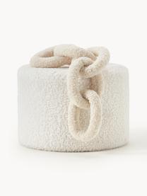 Cuscino in teddy Chain Dotty, Rivestimento: 100% poliestere (teddy), Beige chiaro, Larg. 60 x Prof. 20 cm