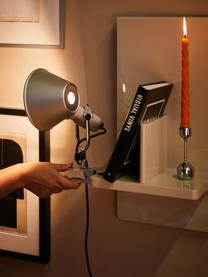 Klemm-Schreibtischlampe Tolomeo Pinza, Lampenschirm: Aluminium, beschichtet, Gestell: Aluminium, beschichtet, Silberfarben, Ø 18 x H 23 cm