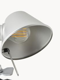 Bureaulamp Tolomeo Pinza met klem, Lampenkap: gecoat aluminium, Frame: gecoat aluminium, Zilverkleurig, Ø 18 x H 23 cm