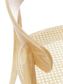 Holzstühle Richie mit Wiener Geflecht, 2 Stück, Sitzfläche: Rattan, Gestell: Eschenholz, massiv, Beige, Eschenholz, B 45 x H 75 cm