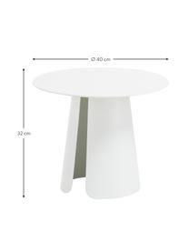 Mesa auxiliar Feel, Aluminio, pintado en polvo, Blanco, Ø 40 x Al 32 cm