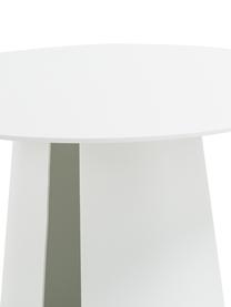 Tavolino rotondo in metallo Feel, Alluminio, verniciato a polvere, Bianco, Ø 40 x Alt. 32 cm