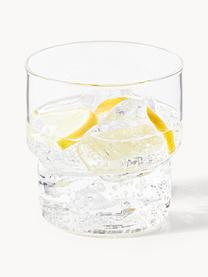Komplet szklanek ze szkła dmuchanego Gustave, 4 elem., Szkło borokrzemowe, Transparentny, jasny szary, petrol, pomarańczowy, Ø 8 x W 9 cm, 300 ml
