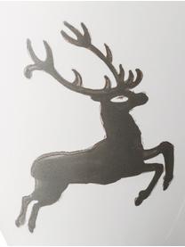 Ručne maľovaná kávová šálka Gourmet Grey Deer, Keramika, Sivá, biela, 200 ml