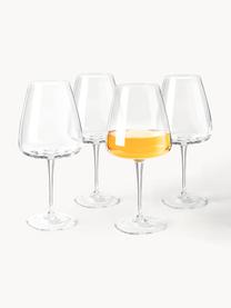 Copas de vino blanco soplado artesanalmente Ellery, 4 uds., Vidrio, Transparente, Ø 9 x Al 21 cm, 400 ml