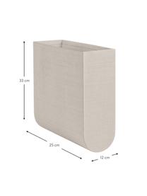 Ručně vyrobený skladovací box Curved, Světle béžová, Š 12 cm, V 33 cm