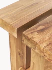Stołek z drewna tekowego Hugo, Drewno tekowe bejcowane

Ten produkt jest wykonany z drewna pochodzącego ze zrównoważonych upraw, które posiada certyfikat FSC®., Drewno tekowe bejcowane, S 50 x W 45 cm