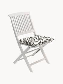 Cuscino sedia in cotone Delilah, Rivestimento: 100% cotone, Nero, Larg. 40 x Lung. 40 cm