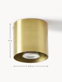Faretto da soffitto Roda, Metallo verniciato a polvere, Dorato lucido, Ø 10 x Alt. 10 cm