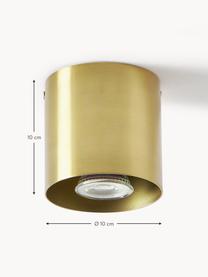 Stropná bodová lampa Roda, Kov s práškovým náterom, Odtiene lesklej zlatej, Ø 10 x V 10 cm