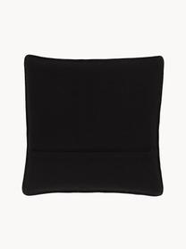 Housse de coussin 45x45 en coton noir Blaki, 100 % coton, Noir, larg. 45 x long. 45 cm