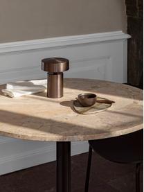 Table ronde en grès Harbour, Ø 105 cm, Noir, beige, Ø 105 cm