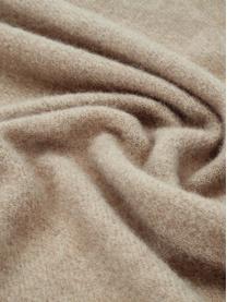 Leichtes Wollplaid Patriciu mit Fransenabschluss, 100% Wolle, Beige, 130 x 170 cm