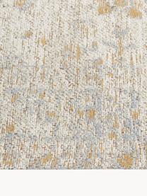 Tapis de couloir chenille tissé main Loire, Tons beiges, larg. 80 x long. 300 cm