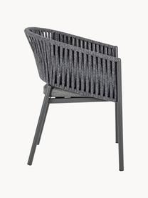 Chaise de jardin empilable Florencia, Tissu gris foncé, larg. 60 x haut. 80 cm