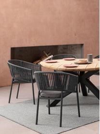 Krzesło ogrodowe Florencia, Stelaż: aluminium malowane proszk, Ciemnoszara tkanina, S 60 x W 80 cm