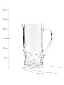 Jarra de cristal con relieve Opera, 1,2 L, Cristal Luxion, Transparente, Al 23 cm, 1,2 L