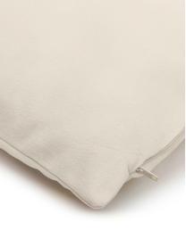 Housse de coussin en velours brodé Candy, Blanc crème