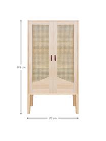 Armario de madera de pino Forest, Estructura: madera de pino, Beige, An 70 x Al 145 cm