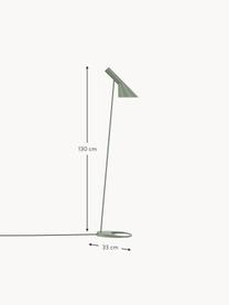 Lámpara de lectura pequeña AJ, Lámpara: acero recubierto, Cable: plástico, Verde salvia, Al 130 cm