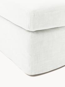 Sofa-Hocker Russell mit abnehmbaren Bezügen, Bezug: 100% Baumwolle Der strapa, Gestell: Massives Kiefernholz, Spe, Füße: Kunststoff Dieses Produkt, Webstoff Off White, B 103 x T 103 cm