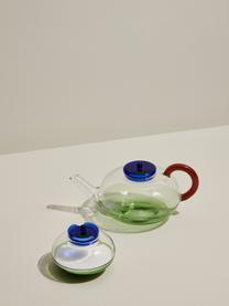 Zuccheriera in vetro soffiato NoRush, Vetro, Blu scuro, verde, trasparente, Ø 10 x Alt. 8 cm