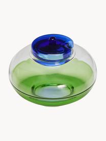 Sucrier soufflé bouche NoRush, Verre, Bleu foncé, vert, transparent, Ø 10 x haut. 8 cm
