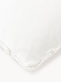 Funda de cojín de algodón con tejido capitoné Sloane, 93% algodón, 6% poliéster, 1% viscosa, Off White, An 50 x L 50 cm
