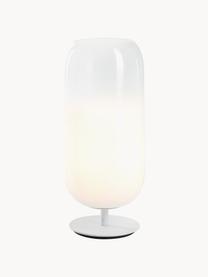 Mundgeblasene Tischlampe Gople, verschiedene Grössen, Lampenschirm: Glas, mundgeblasen, Weiss, Ø 21 x H 49 cm