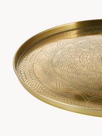 Großes Deko-Tablett Conan aus Metall, Metall, beschichtet, Goldfarben, Ø 40 cm