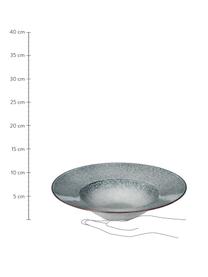 Handgemachte Suppenteller Nordic Sea, 4 Stück, Steingut, Grau- und Blautöne, Ø 29 x H 7 cm