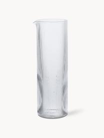 Mundgeblasene Karaffe Ripple mit Rillenrelief, 1.1 L, Glas, mundgeblasen, Transparent, glänzend, 1.1 L