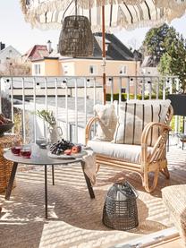 Rattan-Loungesessel Rochester, Gestell: Rattan, Bezug: Polyester, Rattan, Weiß, B 75 x T 80 cm