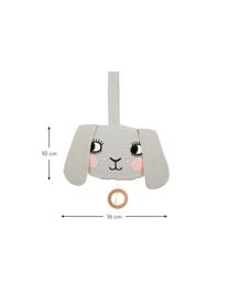 Handgefertigte Spieluhr  Bunny, Bezug: 100 % Baumwolle, Grau, B 16 x H 10 cm