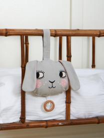 Handgemaakte muziekhanger Bunny, Grijs, B 16 x H 10 cm