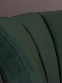 Poltrona da cocktail in velluto Flair in verde scuro, Rivestimento: poliestere (velluto), Piedini: legno di quercia, Struttura: pannelli di fibre a media, Verde scuro, Larg. 85 x Prof. 95 cm