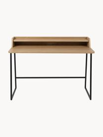 Pracovný stôl z dreva a kovu Giorgio, Drevo, čierna, Š 120 x H 60 cm