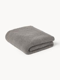 Coperta morbida Vanja, 100% nylon, Grigio scuro, Larg. 130 x Lung. 170 cm