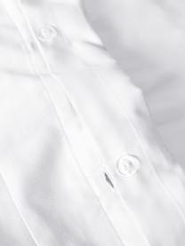 Saténové povlečení z organické bavlny s lemováním Premium, Bílá, 140 x 200 cm + 1 polštář 80 x 80 cm