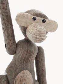 Oggetto decorativo di design in legno di quercia Monkey, alt. 19 cm, Legno di quercia verniciato certificato FSC, Legno di quercia, Larg. 20 x Alt. 19 cm