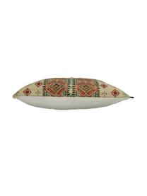 Besticktes Boho-Kissen Otton, mit Inlett, Bezug: Baumwolle, Beige, Mehrfarbig, 45 x 45 cm