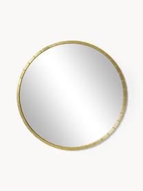 Specchio da parete rotondo Alaia, Cornice: metallo rivestito Superfi, Retro: pannello di fibra a media, Dorato, Ø 82 cm