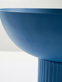 Schüssel Nox mit geriffeltem Fuß, Eisen, pulverbeschichtet, Blau, Ø 26 x H 22 cm