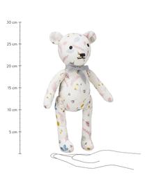 Knuffeldier Teddy van biokatoen, Bekleding: 100 % biokatoen, OCS-gece, Wit, rozetinten, geel, 14 x 28 cm