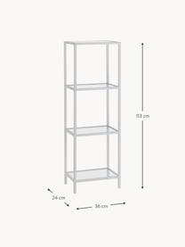 Badkamerplank Sirk, Frame: gelakt metaal, Wit, B 36 x H 113 cm